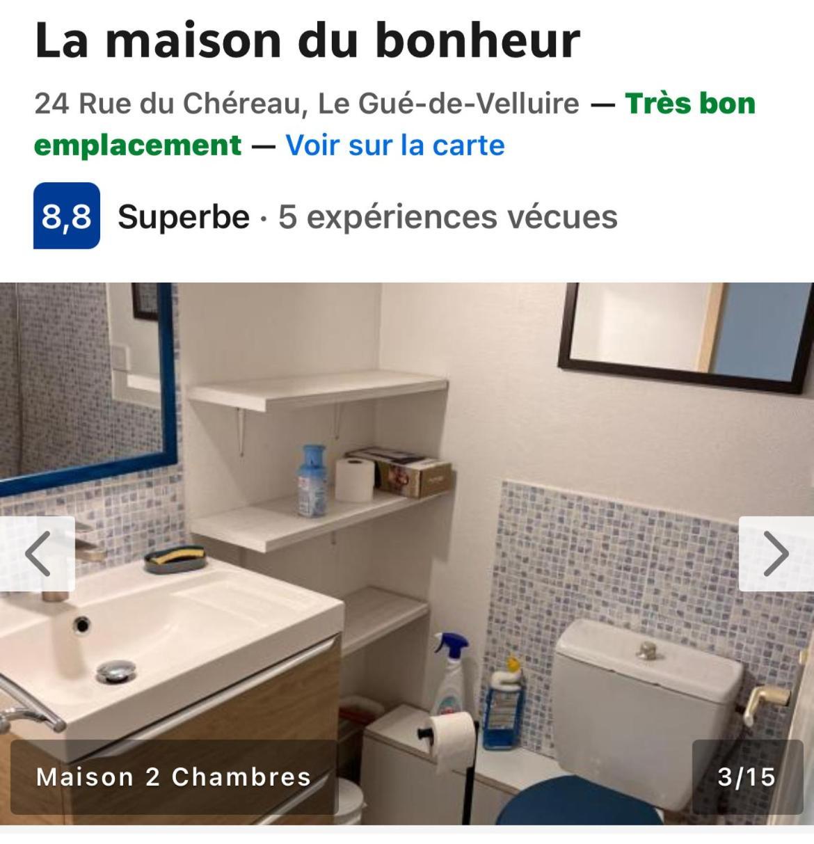 La Maison Du Bonheur Le Gué-de-Velluire Exterior foto
